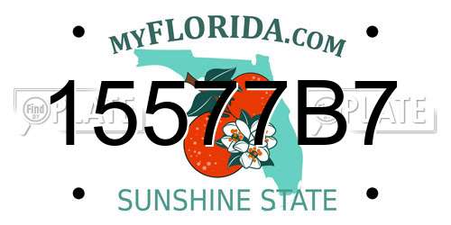 15577B7 Florida License Plate