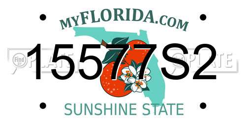 15577S2 Florida License Plate
