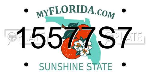 15577S7 Florida License Plate
