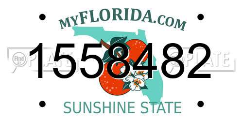 1558482 Florida License Plate