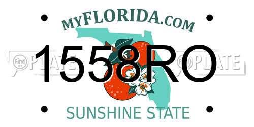 1558RO Florida License Plate