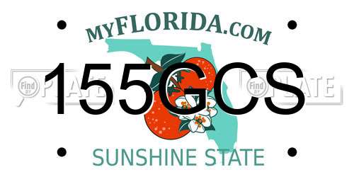 155GCS Florida License Plate