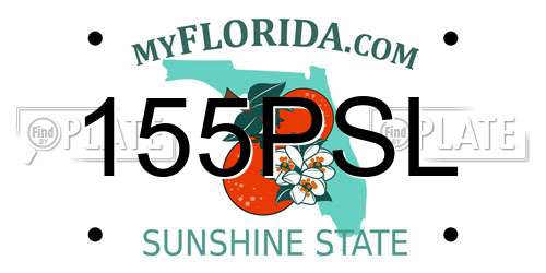 155PSL Florida License Plate