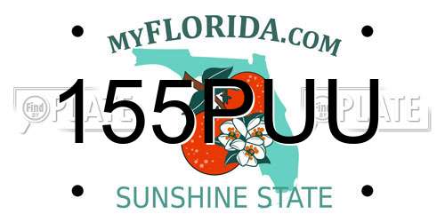155PUU Florida License Plate