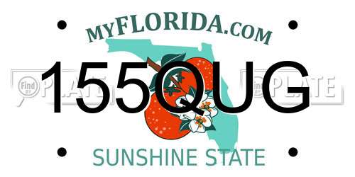 155QUG Florida License Plate