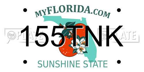 155TNK Florida License Plate