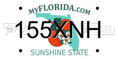 155XNH Florida License Plate