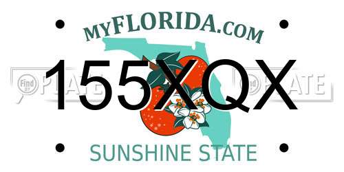 155XQX Florida License Plate