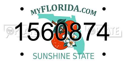 1560874 Florida License Plate
