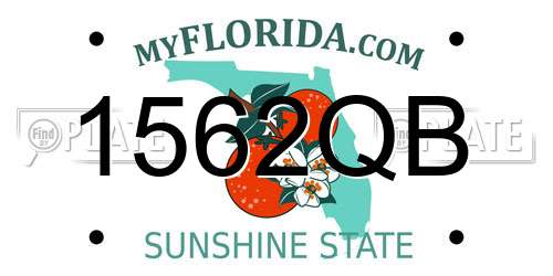 1562QB Florida License Plate