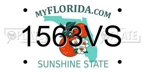 1563VS Florida License Plate