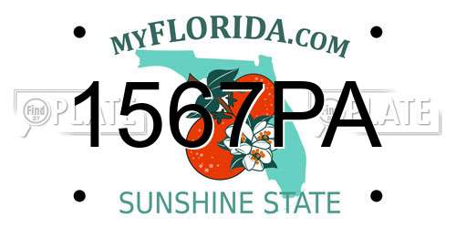 1567PA Florida License Plate