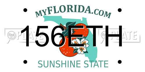 156ETH Florida License Plate