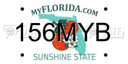 156MYB Florida License Plate