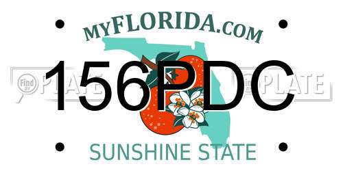 156PDC Florida License Plate