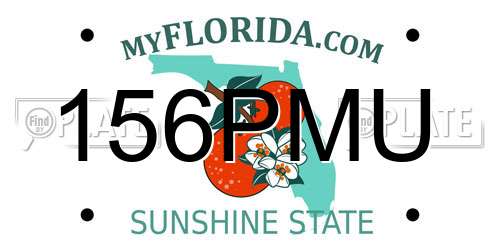 156PMU Florida License Plate