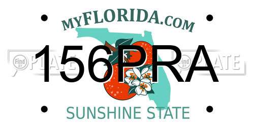 156PRA Florida License Plate