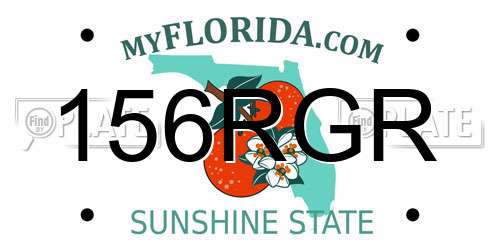 156RGR Florida License Plate