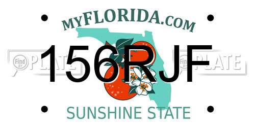 156RJF Florida License Plate