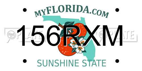 156RXM Florida License Plate