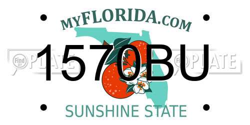1570BU Florida License Plate
