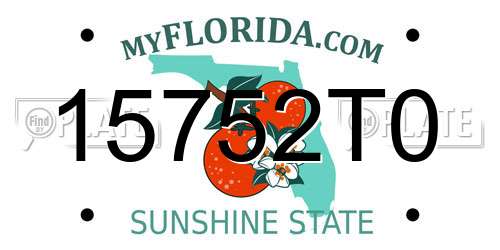 15752T0 Florida License Plate