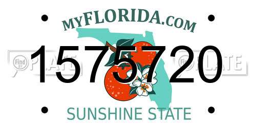 1575720 Florida License Plate