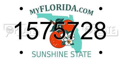 1575728 Florida License Plate