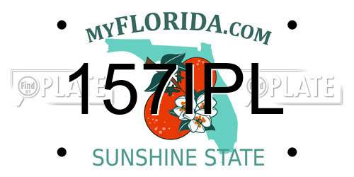 157IPL Florida License Plate