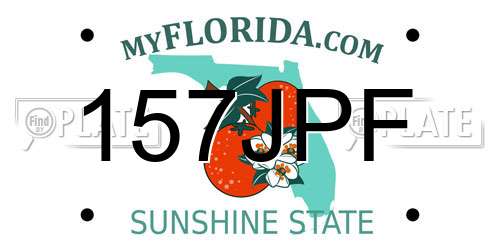 157JPF Florida License Plate
