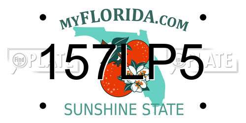 157LP5 Florida License Plate
