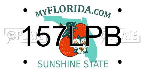 157LPB Florida License Plate