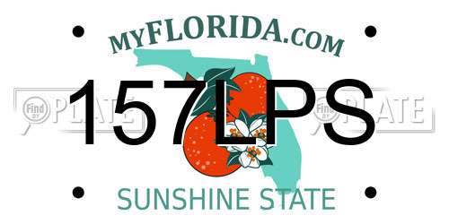 157LPS Florida License Plate