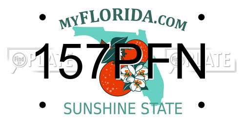 157PFN Florida License Plate