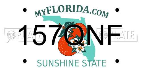 157QNF Florida License Plate