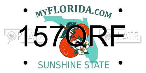 157QRF Florida License Plate