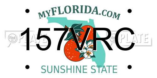 157VRC Florida License Plate