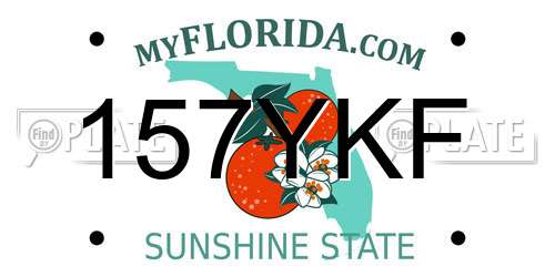 157YKF Florida License Plate