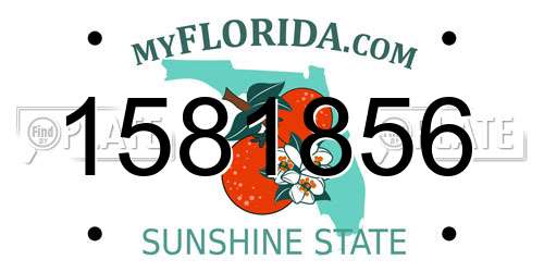 1581856 Florida License Plate