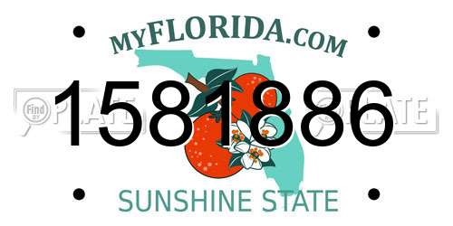 1581886 Florida License Plate