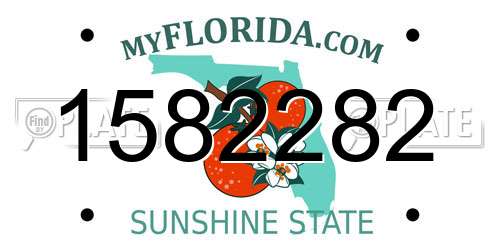 1582282 Florida License Plate