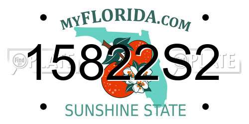 15822S2 Florida License Plate