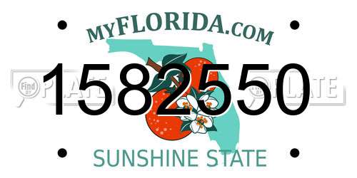 1582550 Florida License Plate