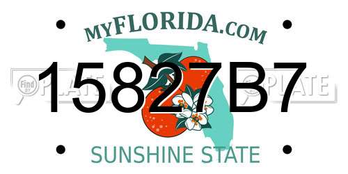 15827B7 Florida License Plate
