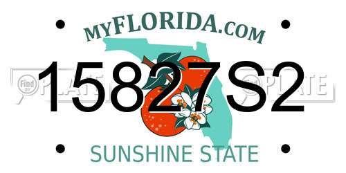 15827S2 Florida License Plate