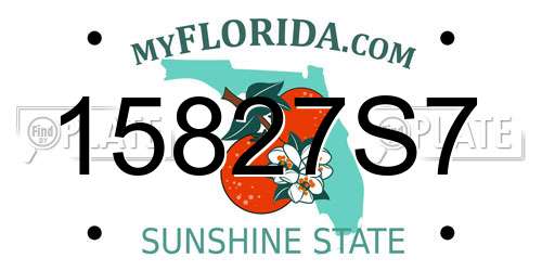 15827S7 Florida License Plate
