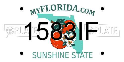 1583IF Florida License Plate