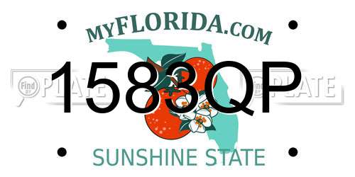 1583QP Florida License Plate