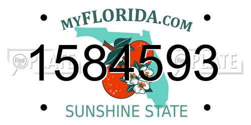 1584593 Florida License Plate