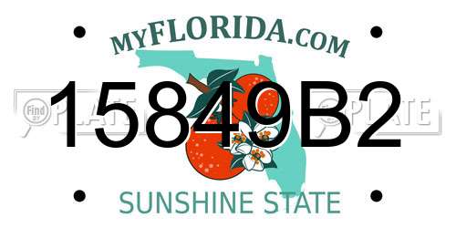 15849B2 Florida License Plate